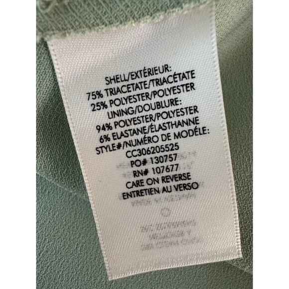 Alice + Olivia Dress Womens Medium 6 8 Green Sage Midi Harmony Asymmetrical - Picture 10 of 14